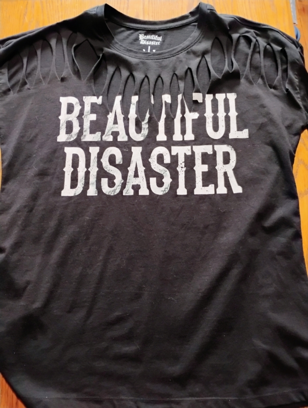 Beautiful Disaster T Shirt, Lg - Picture 8 of 9